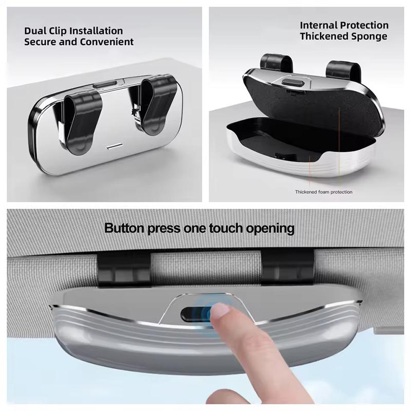 Car Visor Glasses Box Auto Sunglasses Storage box For Mitsubishi Colt I200 Delica Triton Ralliart Ex Star Xpander Mirage Montero