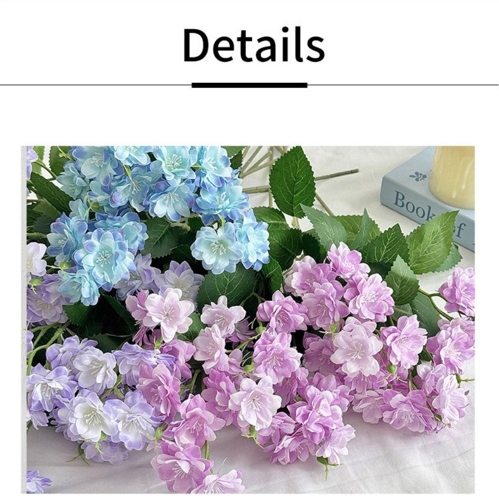 Green Leaves Artificial Jasmine Flower Silk Petals Faux Flower Simulation Flower Desktop Ornaemnt