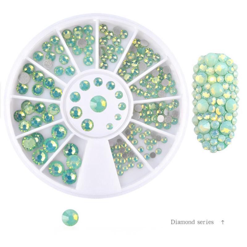 Opal Nail Art Rhinestones Crystal 3D Decoration Gel Polish UV Acrylic Tips Decor