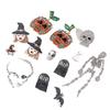 Halloween Earrings Diamond Skull Alloy Ornaments Pumpkin Head Witch Earrings Bat Earrings