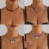 Y2K Necklaces Heart Pendant Choker For Women Multilayer Neck Collier Party Jewelry Gift