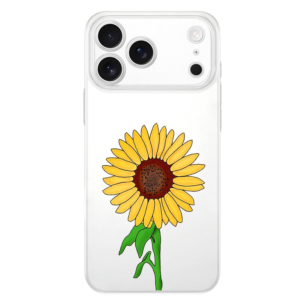 Sunflower Flower Lavender Purple Soft Clear Phone Case For iPhone 17 Air 16E 16 11 15 14 Pro MAX 12 13 7 8 Plus SE Easter Cover