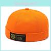 Color Solid Cotton Cap Round Top Hat Headwear Breathable Skullcap Gift Unisex