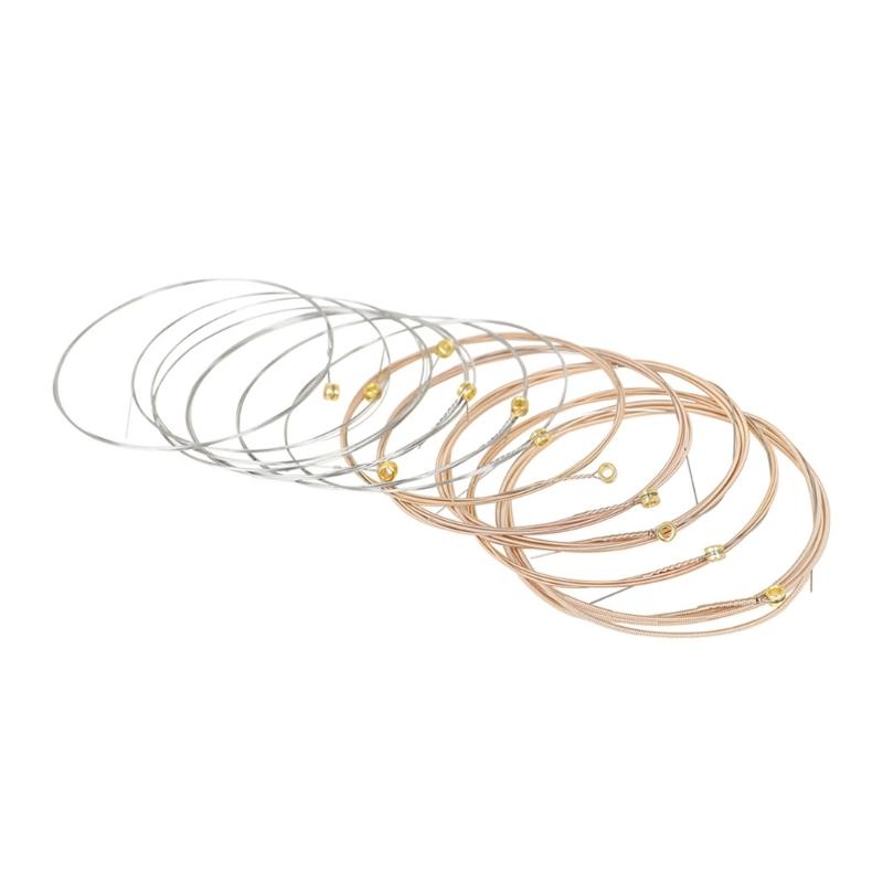 12Pcs Folk Guitar String Acoustic Guitar Strings for 12 String Classical Guitars Accessories Powerful and Durable