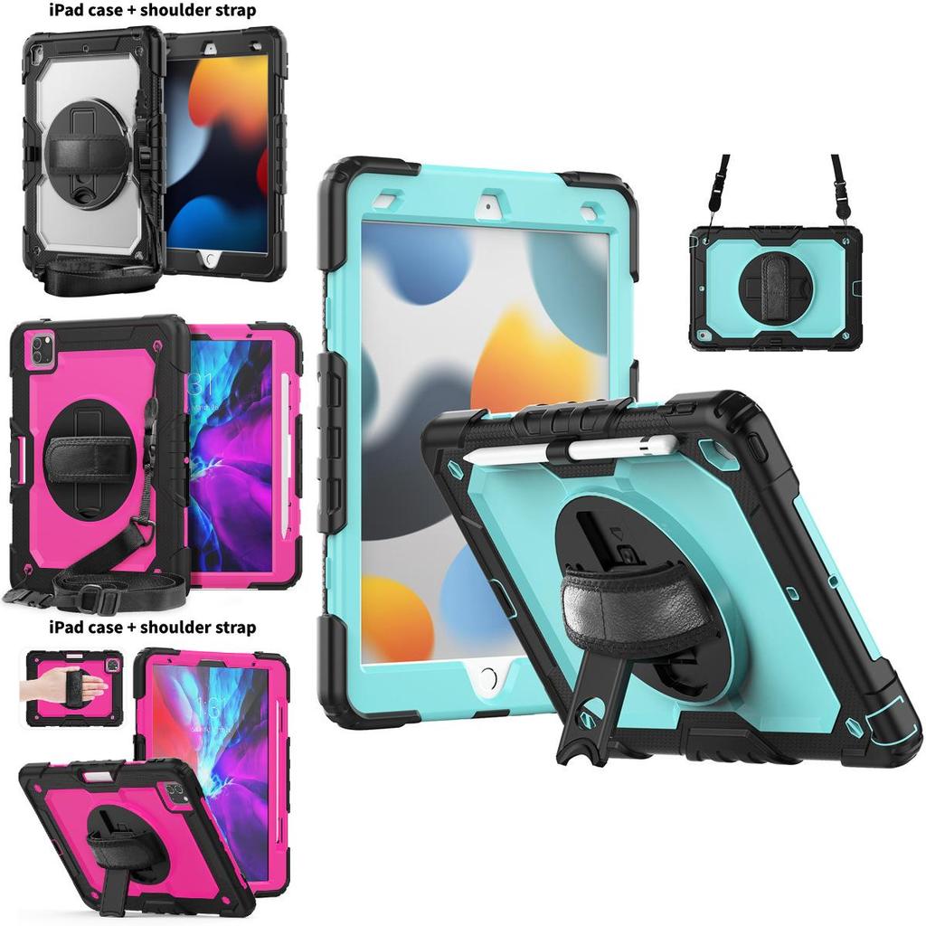 For Ipad Air 11 Shockproof Silicone Case With Adjustable Pc Stand For Heavyduty Protection