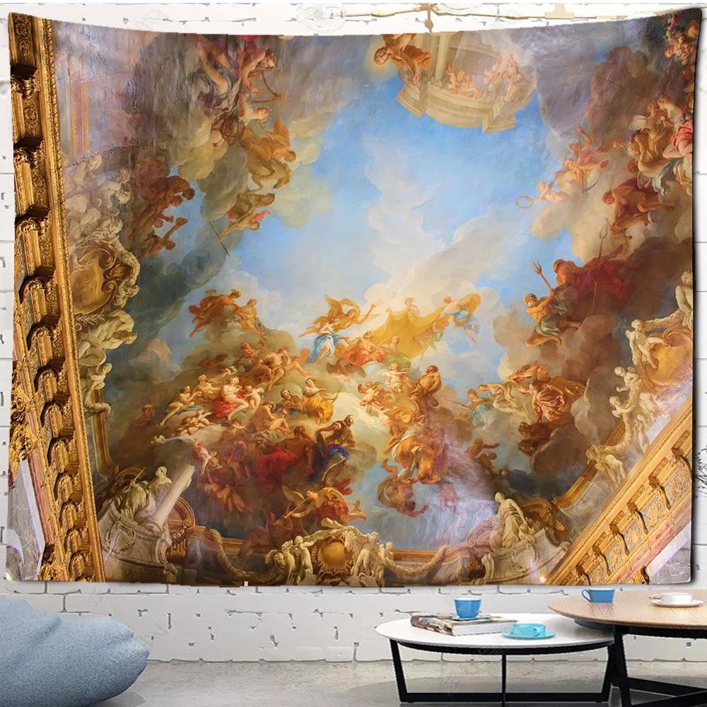 

Домашній декор Психоделічний настінний декор Бохо Мандала Оббивка Килимок для йоги Старогрецька міфологія Декор Гобелен 230x180cm