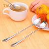 Long Handle Stainless Steel Tea Coffee Spoon Cocktail Ice Cream Soup Spoons Cutlery