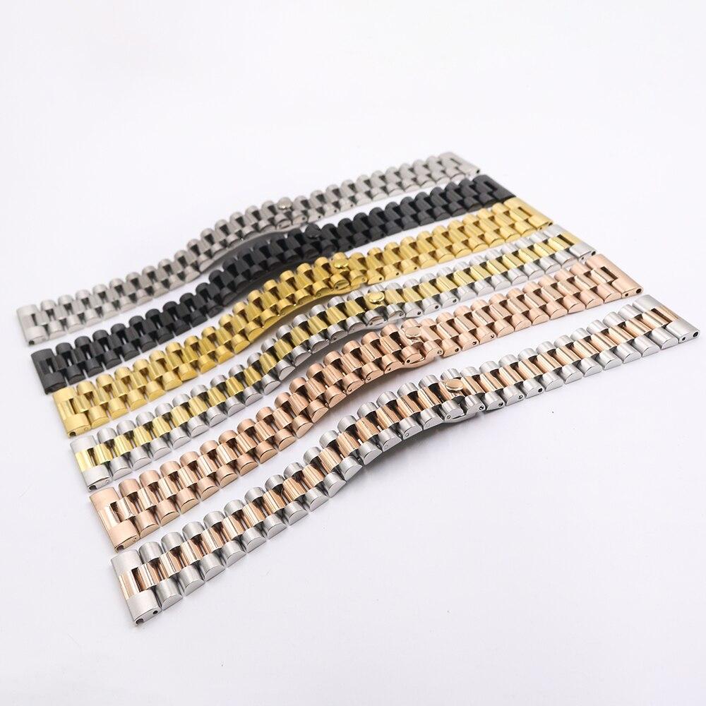 20 22 мм черный сталь 316L сплошной прямой конец винтовые звенья сменный ремешок для наручных часов браслет для Rolex President Seiko