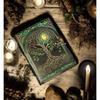 Grimoire Vintage Leather Journal, Tree of Life Fat Journal, Blank Spell Book of Shadows Celestial Gifts For Him Her
