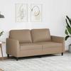 Vidaxl 2-Seater Sofa, Color Cappuccino, 140 Cm, Faux Leather