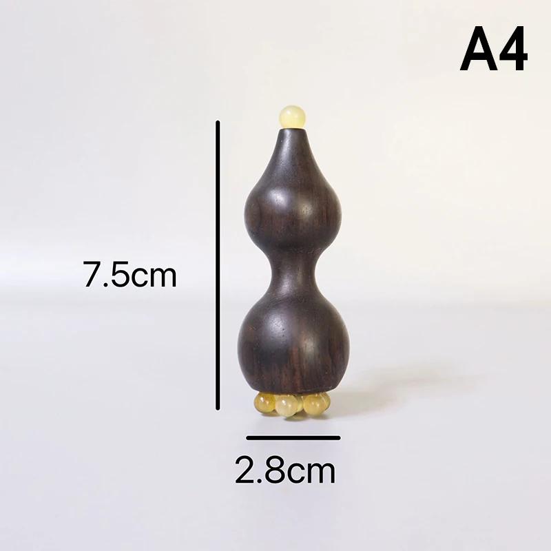 Facial Massager Point Massage Stick Calabash Shaped Brass Skincare Sandalwood Gua Sha Tool For Face And Eye Area