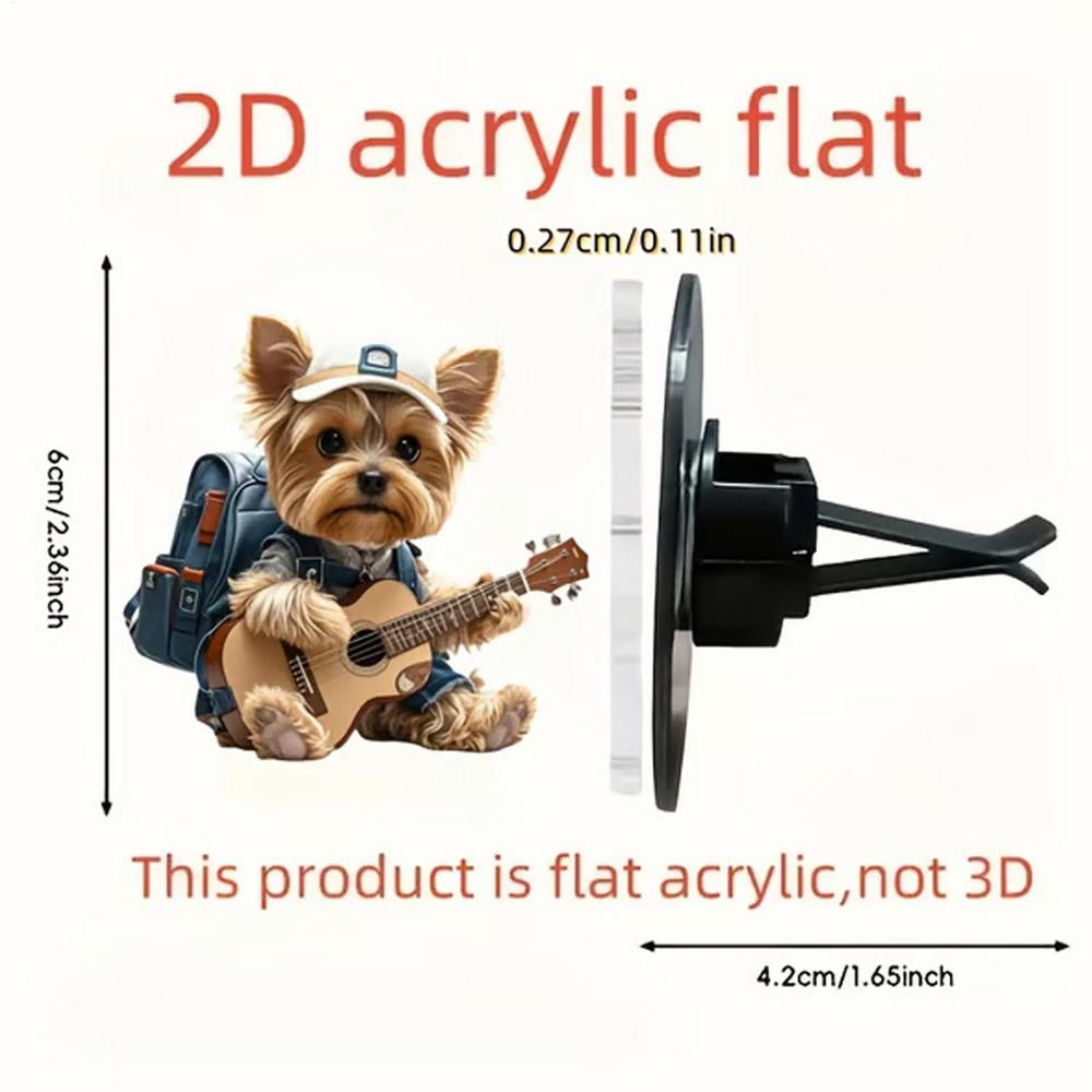 Car Vent Air Freshener Flat Acrylic Funny Diffuser Cute Dog Air Freshener For Home Women Summer Night Travel Road Trip Van Daily