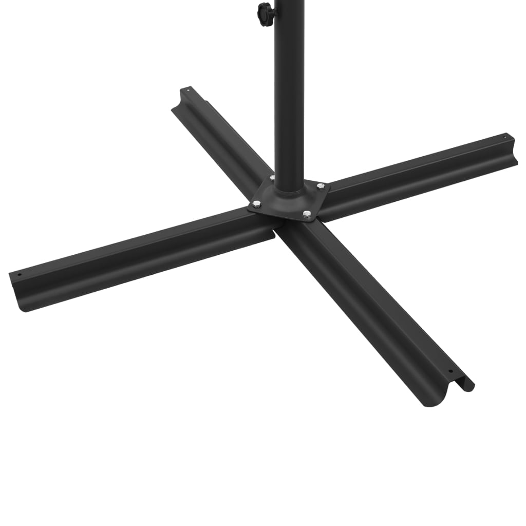 Double Cantilever Sun Umbrella with Steel Pole 600 x 300 cm Green