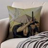 Nn-Ninja Scroll Pillow Samurai Anime Cushion Cushion Cover Pillowcase Anti-Dustmite Invisible Zipper Short Plush Sofa Cushion