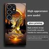 Eagle Flying Design Tempered Glass Phone Case Suitable for Samsung Galaxy S26 S25 S24 S22 S21 S20FE/Ultra/Plus Scratch Resistant