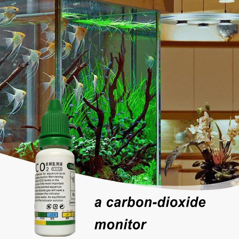 CO2 Indicator Drop Checker Solution Long Term Monitor Test Fish Tank Glass Aquatic Co2 Tester for Fish Tank Aquariums