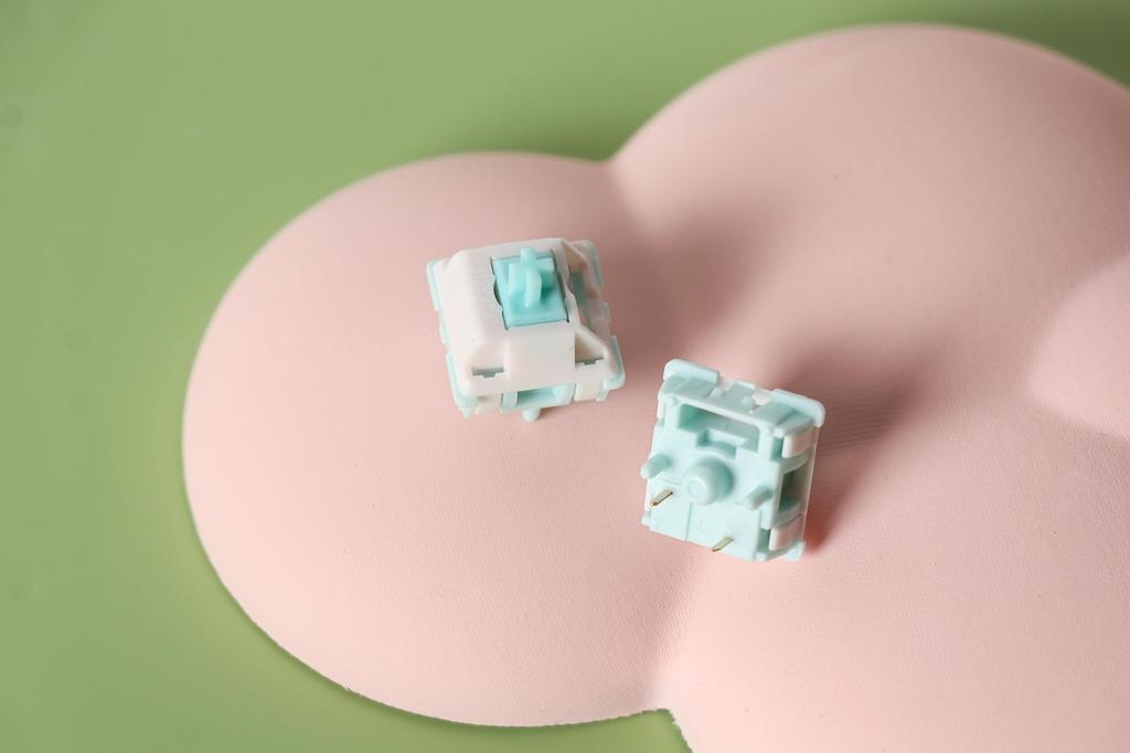 EPOMAKER Jade Blossom Keyboard Switch LY Stem Full POM Housing for Gaming Keyboard Linear 5 Pin Switch 30pcs Jade Blossom Pre-lubricated (Linear,