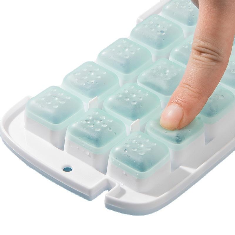 Ice Cube Mold Food Grade with Lid Press Ice Grid Artifact Household Homemade Ice Cube Storage Box Frozen Ice Cubes