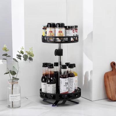 Yunshuang Stainless Steel 360° Rotating Kitchen Countertop Storage Rack