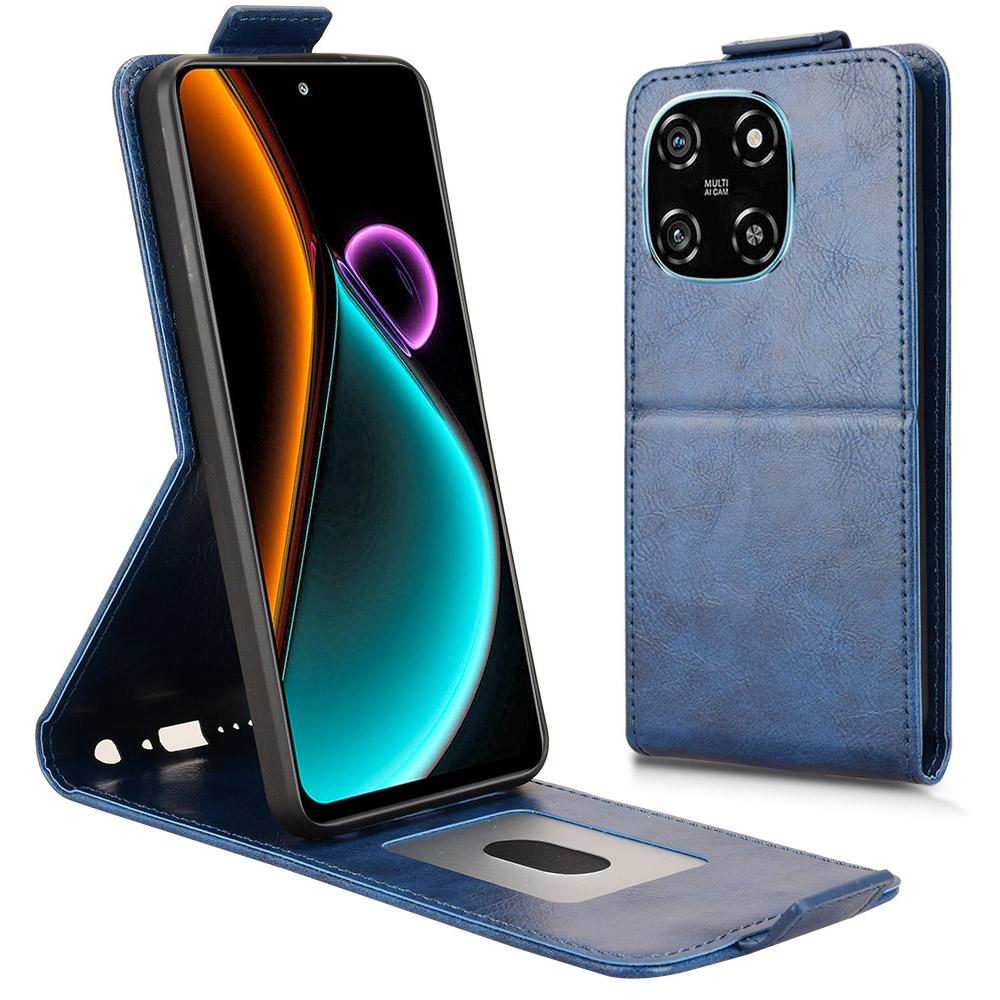 For Blackview Color 6 Stand Case Magnetic Clasp Vertical Flip Leather Phone Cover with Card Holder