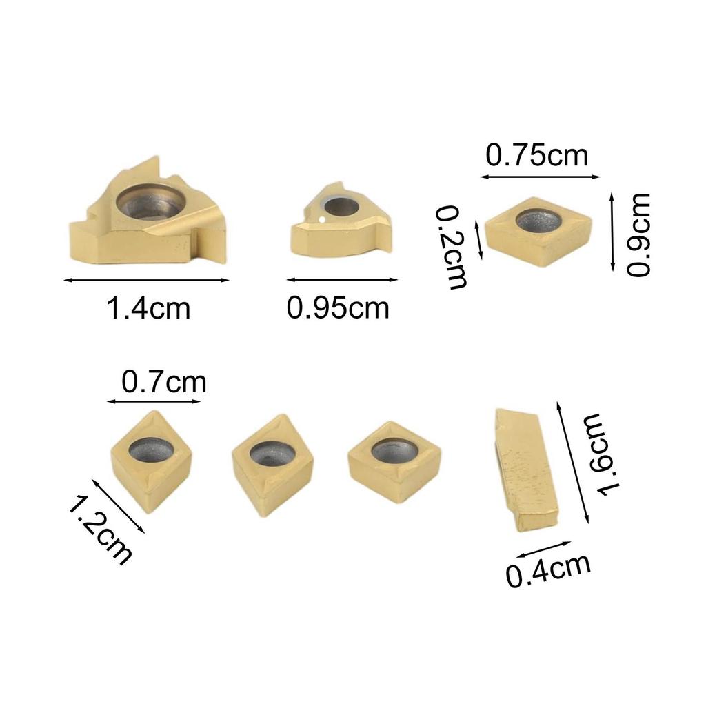 7pcs CCMT060204 11IR 16ER MGMN200 DCMT070204 Turning Tools Carbide Inserts For Shank Lathe Boring Bar