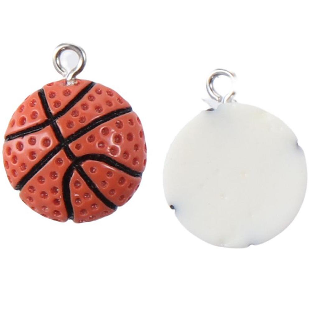 40 Pcs 40 Pcs Round Football Charm Resin Volleyball Charm Bracelet Basketball Charm  Women