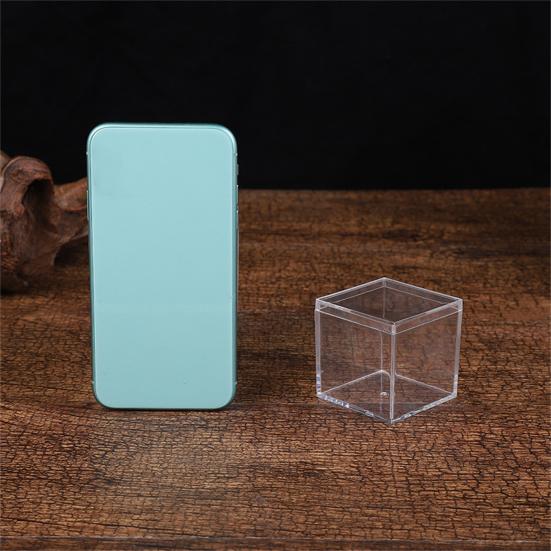 4Pcs Durable Candy Box Multiple Uses PS Transparent Cube Compact Portable Lid Case Organizer Container for Wedding