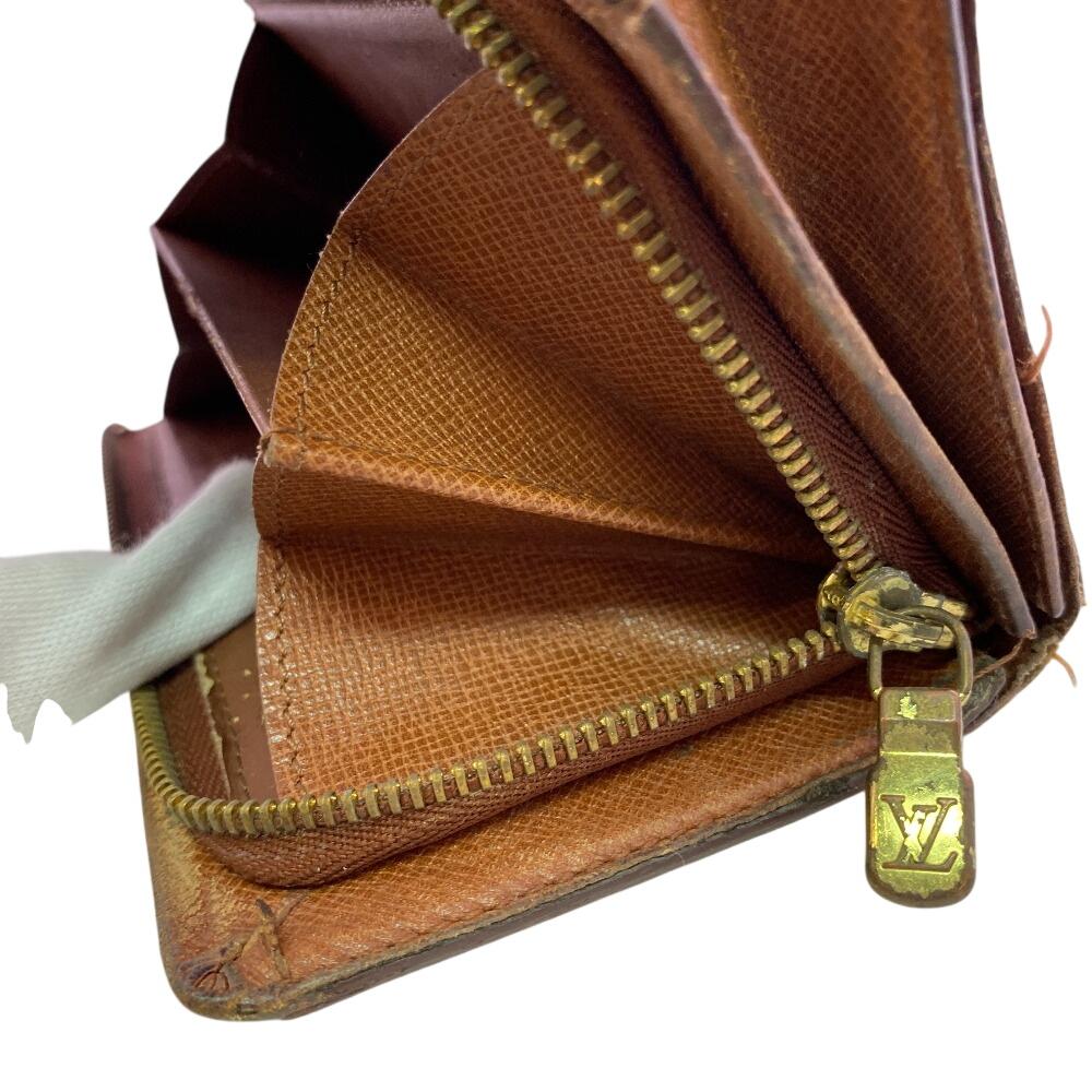 Louis Vuitton M61730 Vintage L-shaped Zipper Monogram Monogram Portonet Bie Tresol Bifold Wallet Brown Monogram Used