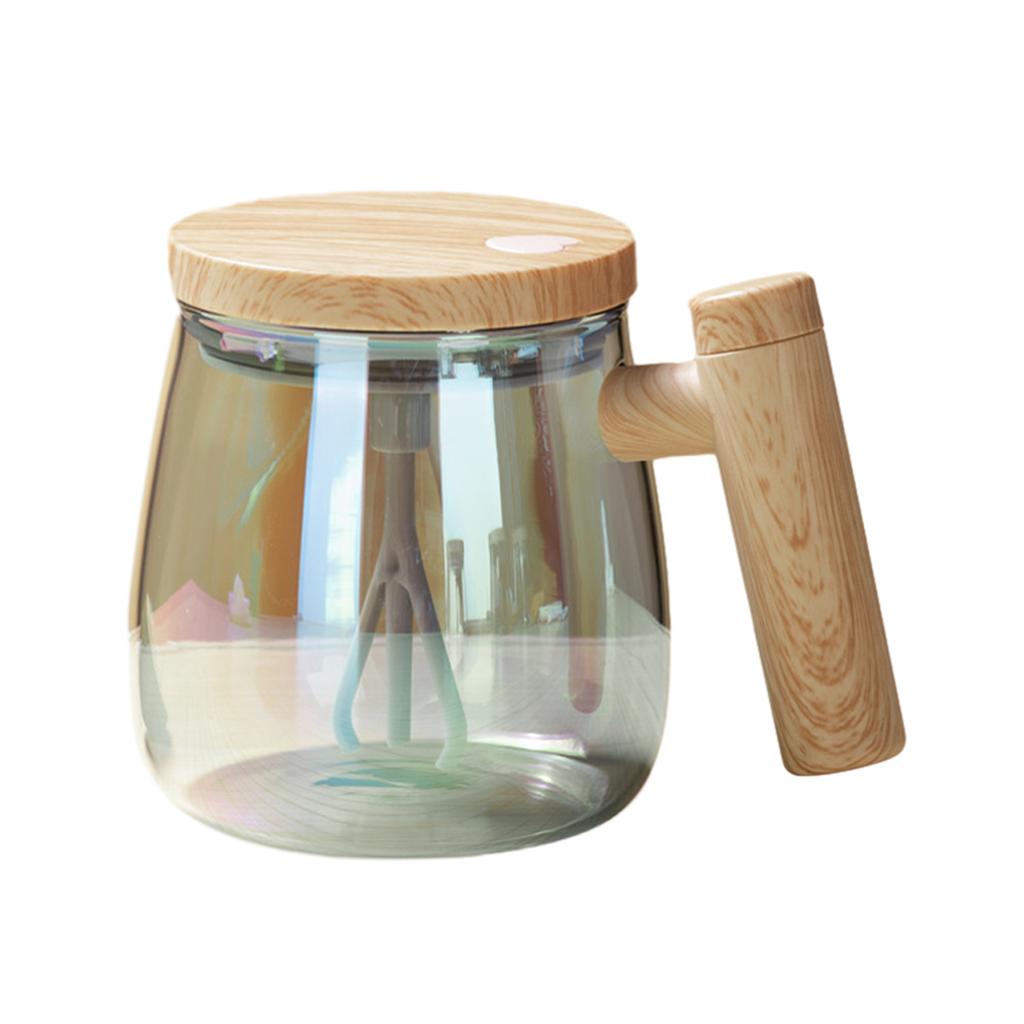 400ml Electric High Speed Mixing Coffee Cup Automatic Rotatble Mixing Mug Glass High Capacity Coffee Blending Cup For Home