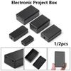 1/2pcs Electronic Project Box Waterproof Cover Project DIY Black Instrument Case Enclosure Boxes ABS Plastic 9 sizes Supplies