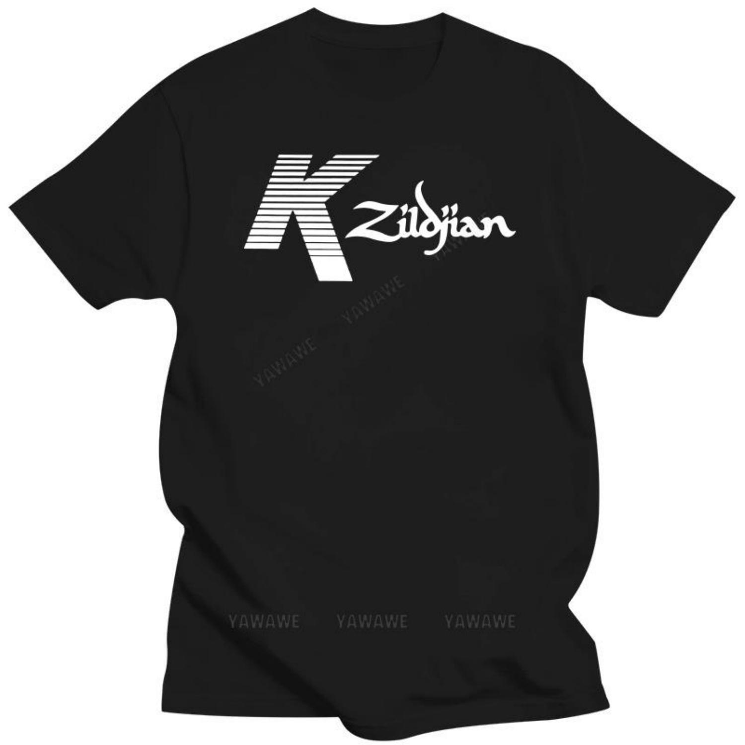 Adult Tee Tops Teenager Cotton Tee-shirt Zildjian K Percussion Drums Cymbal Logo - Black Custom T-shirt Tee Male Top Tees S чёрный