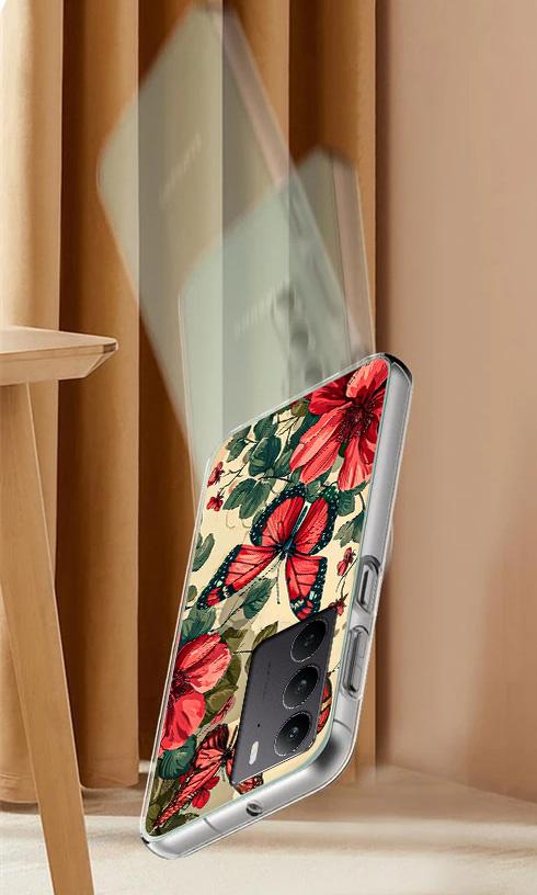 Etui Do Realme C75 / 14X 5G Obudowa Foto Case Plecki Motyle + Szkło 9H