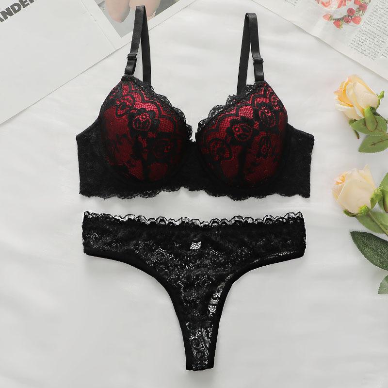 Lizhi French Lace Bra & Panty Set: Seductive, Sexy, Breathable, Adjustable Underwear.