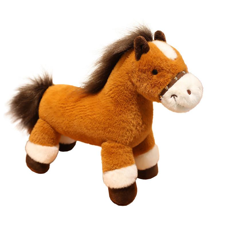 Animal Plush Toy Horse With Short Pile Fabric For Kids Gift And Collectors