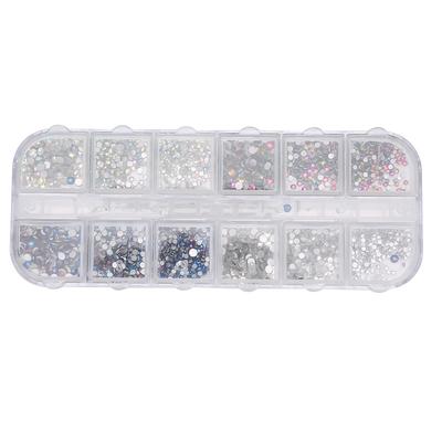 12 Grelhas Strass Nail Art DIY Decoração de Unhas Maquilhagem Glitter Contas Ferramenta de Manicure4#