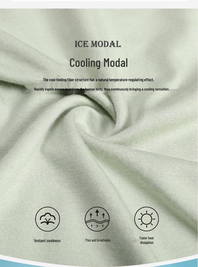 Pijama de Modal Refrigerante para Mujer con Sujetador Incorporado, Manga Corta, Amigable con la Piel, Color Sólido, Adecuado para Usar al Aire Libre