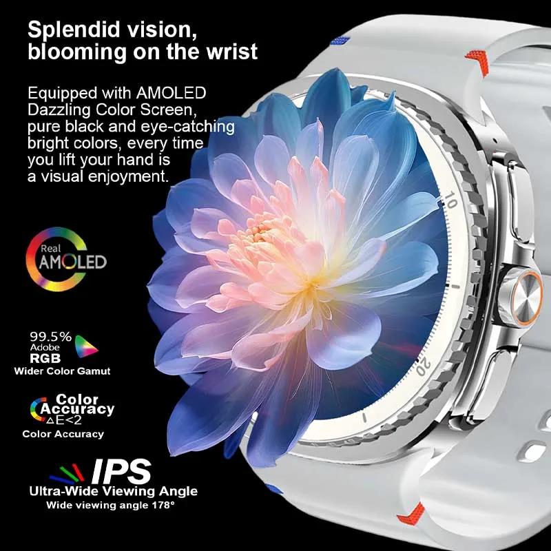 2025 New Rotating Dial Smart Watch HC8 1.43" AMOLED HD Screen 400mAh Health Testing Sports Mode Al Voice BT Call Smartwatch