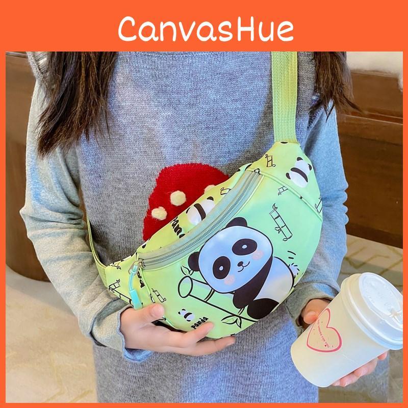 Panda Printed Dinosaur Shoulder Chest Bag Children Cartoon Outdoor Wallet Casual