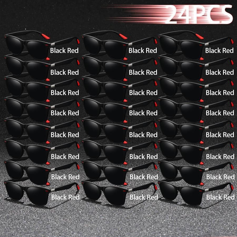 

24pcs Fashionable Retro Square Glasses for Both Men and Women Classic Driving Fishing and Travel Sunglasses