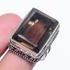 Natural Smoky Topaz Gemstone 925 Sterling Silver Jewelry Ring Size 9 Z7y90