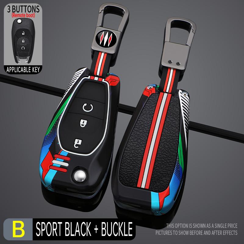 Styling Mouldings Zinc Alloy+Silicone Full  Car Key Case Cover for Chevrolet Cruze Cross Cobalt Captiva Spark Sonic Aveo Tracker