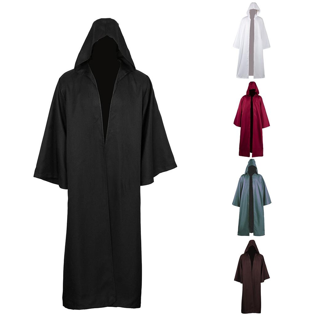 Pánské a dámské halloweenské kostýmy, pláště s kapucí, bundy, dlouhé kabáty