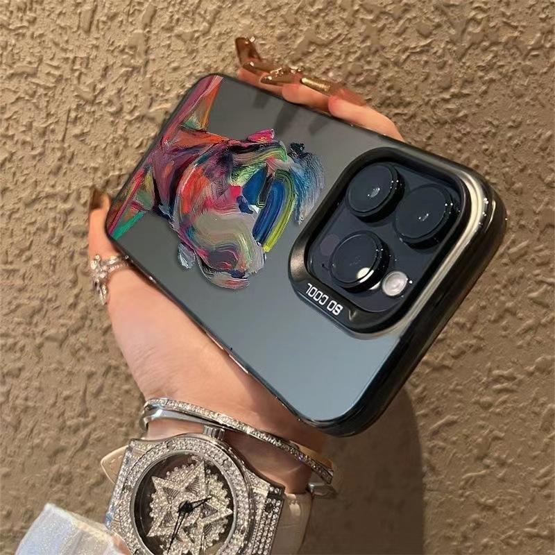 Color graffiti human body suitable for Apple 16Ppromax mobile phone case suitable for iphone14plus new 13 silver x