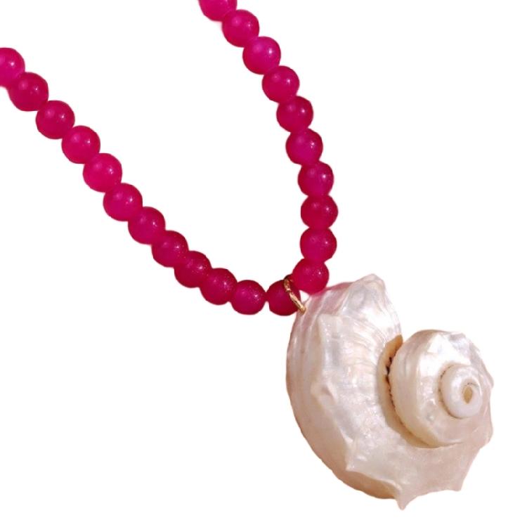 Autentyczna Biżuteria z Muszli Konchy do Stylizacji Artystycznych Plażowy Naszyjnik Przenośny Codzienny Dodatek