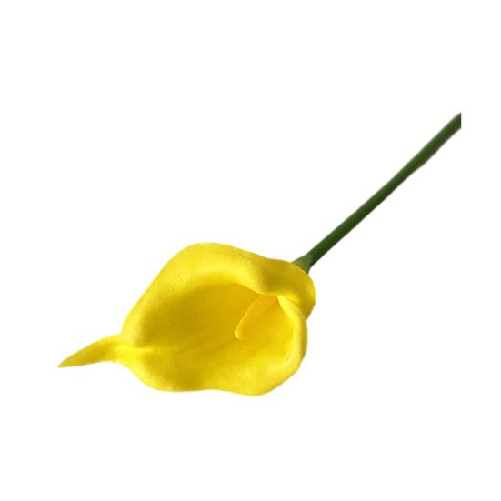 Real Touch Artificial Calla Lily Flower 13.4" Lifelike Faux Flower Branch for DIY Wedding Bouquet Home Indoor Table Centerpiece