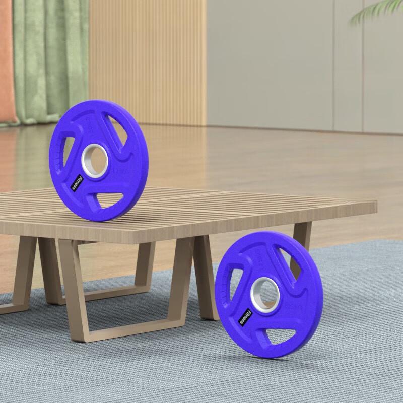 Jian Jun Shuo Rubberized Three-Hole Barbell Weight Plates