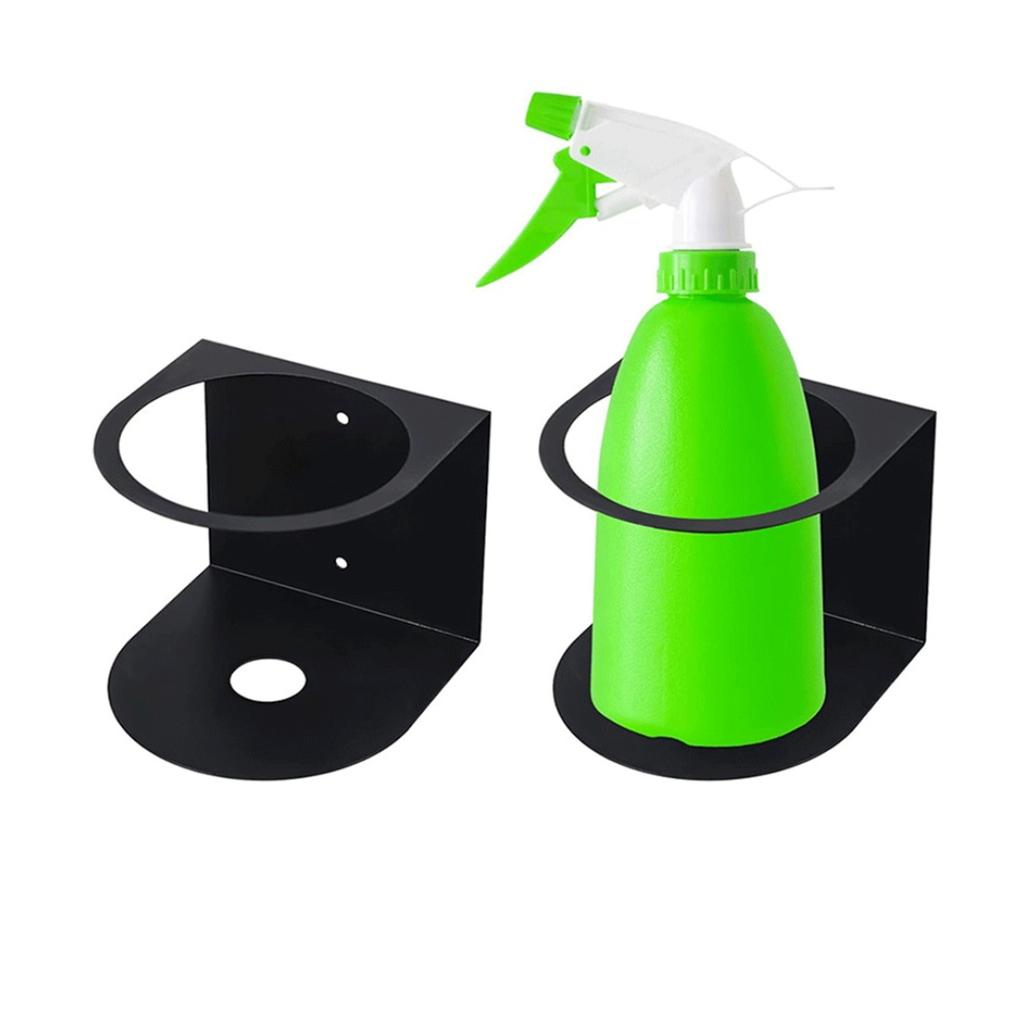 Multipurpose Spray Bottle Holder Heavy Duty Wall Mount Spray Bottle Holder Easy To Hanging Iron Storage Solution