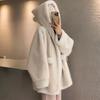 2024 Witch Hooded Long Shearling Mink Fur Halloween Coat