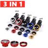Universelles 3-in-1 Fish-Eye-Objektiv Weitwinkel Makro Smartphone Fish-Eye-Objektiv Zoom für iPhone Samsung Huawei Mobiltelefon Kameraobjektiv