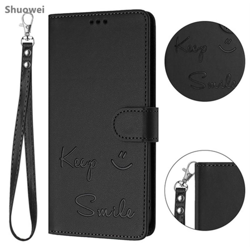 For Realme 11X 12X 11 12 13 Lite Pro Plus + 4G 5G Case Flip Leather Wallet Cover Card Slot Stand Wrist Strap